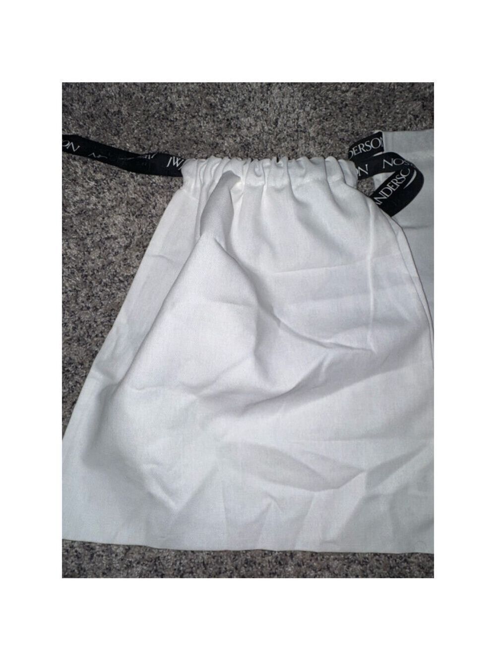 J.W. Anderson White Drawstring Dust Bag Storage Pouch Large Logo Ribbon - Picture 2 of 5
